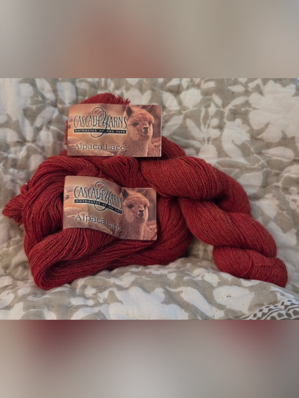 NEW CASCADE YARN 2 HANKS 100% Baby Alpaca Knitting Yarn Color 1425
